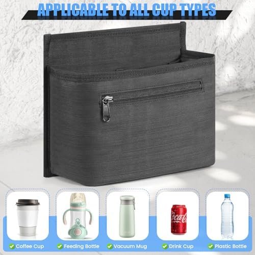 Luggage Travel Cup Holder Attachment for Suitcase Drink Carrier Caddy, Coffee Mug and Tumblers, Traveler Carry on Hands Free Accessory- Gifts for Flight Attendants Travelers Accessories - Image 2