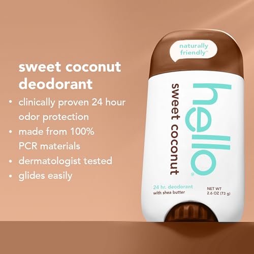 hello Deodorant Variety Pack (Sweet Coconut, Fresh Citrus, White Sage) for Women + Men, Aluminum Free, Baking Soda Free, Parabens Free, 24 Hour Odor Protection, 2.6 Ounce, 3 Pack - Image 3