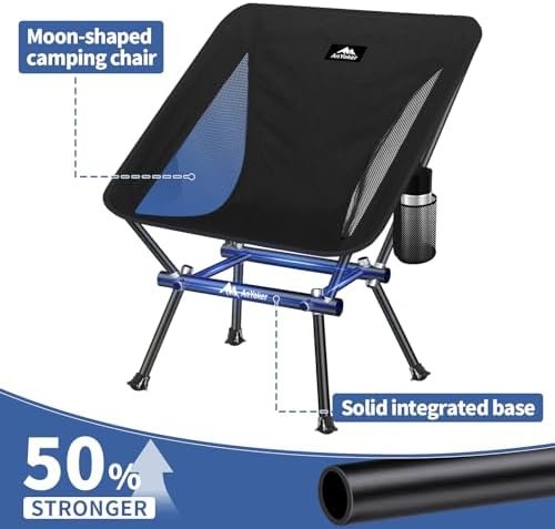 AnYoker Camping Chair Portable Beach Chair with Backpack Bag Patented for Invention - Compact Lightweight Folding Chair Backpack Hiking Chair 177ZZSB-SJB(Coffee) - Image 6