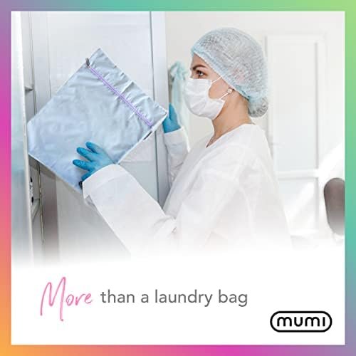 MUMI Travel Laundry Bag – Moisture & Smell-Proof Wash Bag with Folding Hanger & Outer Pouch | Large Washable Bags for Suitcase, Gym & Packing | Clothes Organizer for Trips & Storage - Pink - Image 5