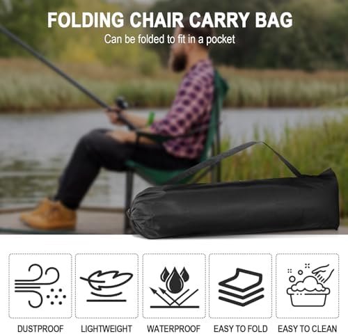 Large Camping Chair Replacement Bag for Coleman Camp Chairs, Folding Camp Chair Carrying Bag, Portable Outdoor Beach Camping Travel Chair Bag 37.2 inches, Black - Image 4