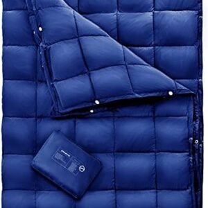 KingCamp Down Camping Blanket - Packable Lightweight Travel Blanket for Stadium, Camping, Backpacking, Compact & Water Resistant & Warm Airplane Quilt