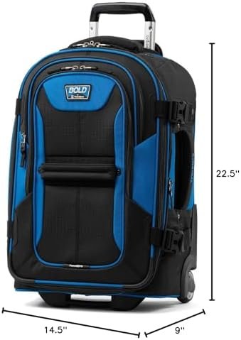 Travelpro Bold Softside Expandable Carry on Rollaboard Luggage, Carry on 22-Inch, Blue/Black - Image 7