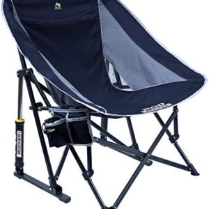 GCI Outdoor Pod Rocker Collapsible Rocking Chair & Outdoor Camping Chair, Indigo Blue