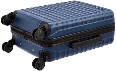 Amazon Basics Hardside Carry-On Luggage, 20-inch Spinner with Four Spinner Wheels and Scratch-Resistant Surface, Navy Blue - Image 7