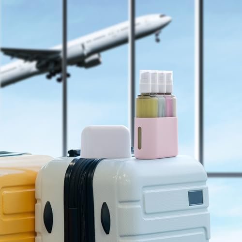 3oz Travel Bottles for Toiletries, 4 Pack Tsa Approved Portable Travel Size Containers for Shampoo Liquid With Labels, Leak Proof Refillable Travel Containers Dispenser Set - Pink - Image 6