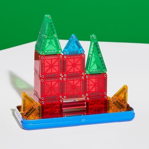 MAGNA-TILES microMAGS 26-Piece Travel Magnetic Construction Set – Bold Colors, The Original Magnetic Building Brand - Image 6