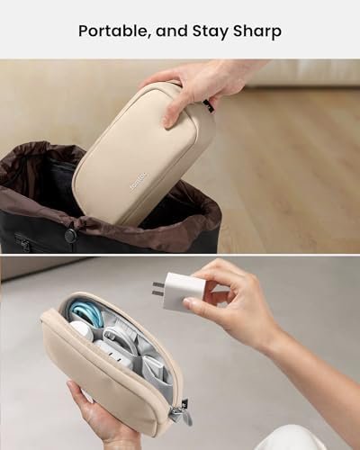 tomtoc Electronics Organizer Travel Case, Water Resistant Travel Bag Cable Organizer for Essentials, Tech Pouch Accessories Carry Storage for Cord, Phone, Cables, Airpods, USB Flash Drive, Daily Items - Image 10