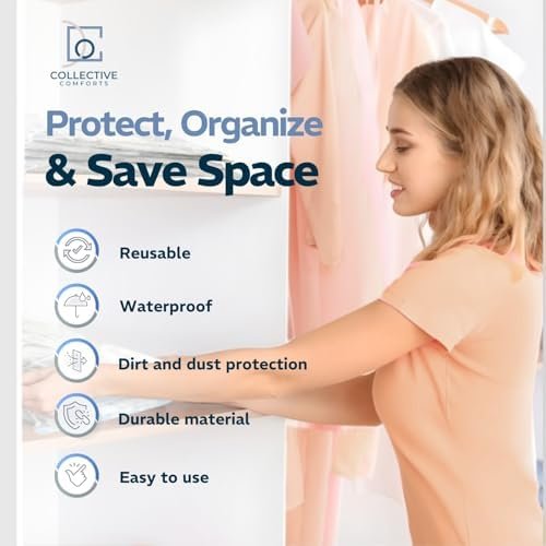8 pack XXL Jumbo Vacuum Storage Bags - Vacuum Seal Bags for Clothing, Bedding, Blankets - Comforter and Pillow Storage – Space Saver Bags for Storage and Moving - 4XXL (47x35in) + 4Jumbo (39.5x31.5in) - Image 4