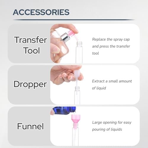 Perfume Atomizer Travel Bottle Refillable: Cologne Sprayer Portable for Men - Mini Spray Empty for Refill - 8ml Small Size Blue - Image 6