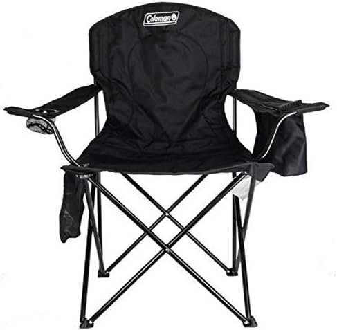 Coleman Portable Camping Chair with 4-Can Cooler - Perfect for Camping, Tailgates, Beach, Sports and More