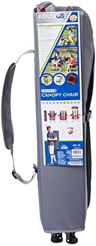 Kelsyus Original Foldable Canopy Chair for Camping, Tailgates, and Outdoor Events, Grey/Red - Image 6