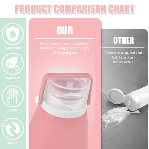18 Pcs Travel Bottles for Toiletries Gym TSA Approved, Leak Proof with Bandage Silicone Squeezable 3oz for Toner Shampoo Conditioner Lotion Body Wash with Toothbrush Cover Tag and Wash Bag - Image 5
