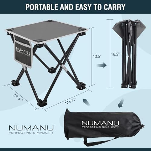 Portable Camping Stool 2-Pack & Carry Bags, Foldable Travel Seat or Retractable Foot Rest for Outdoors, Portable Folding Pop Up Stool Gift for Camping & Outdoors - Max Weight 320lbs - Image 3