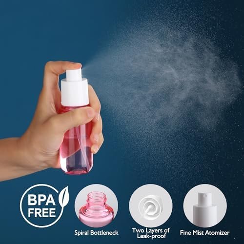Travel Spray Bottles 1.35oz/40ml Fine Mist Empty Spray Bottles Mini Refillable Plastic Travel Bottle Set for Traveling and Outgoing - Image 3