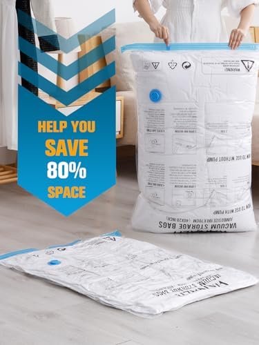 Vacuum Storage Bags with Electric Pump, New Air Valve Combo 32 Pack Vacuum Space Saver Bag, Vacuum Sealer Bags for Clothes, Clothing, Pillows, Comforters, Blankets, Quilt, Travel, Two Compressing Ways - Image 3