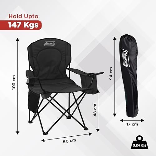 Coleman Portable Camping Chair with 4-Can Cooler - Perfect for Camping, Tailgates, Beach, Sports and More - Image 3