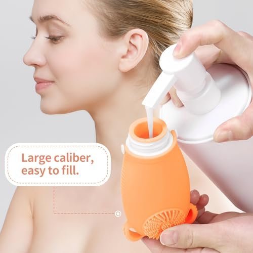 Silicone Travel Bottles for Toiletries, Leak Proof Silicone Squeezable Toiletry Containers Refillable Travel Liquid Bottles for Toiletries, Conditioner, Shampoo, Lotion & Body Wash 3.4 OZ 4 Pack - Image 3