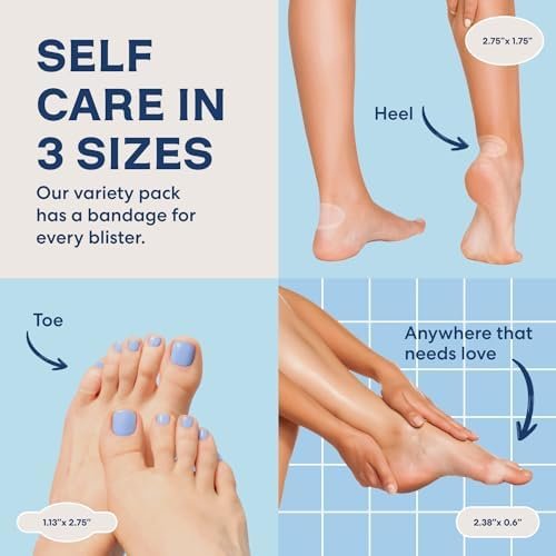 Dr. Frederick's Original Better Blister Bandages - 12ct - Water Resistant - 40% More Cushioning - Hydrocolloid Bandages for Foot, Toe, & Heel - Blister Pads for Prevention & Recovery - Variety Pack - Image 5