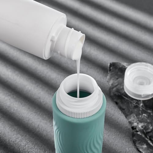 Travel Bottles for Toiletries, TSA -Approved 3oz Portable Bottles, BPA-Free Leak Proof Squeezable Silicone Size Containers, Travel Accessories with Clear Toiletry Bag (4 Pack) - Image 3