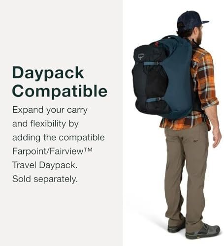 Osprey Farpoint 40L Men's Travel Backpack, Black - Image 6