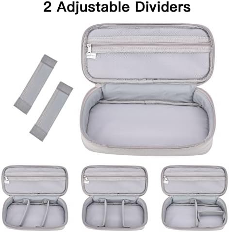 Cord Organizer Travel Case, Portable Tech Organizer Pouch bag for Cable & Charger, Tech Electronics, Travel Essentials (Light Grey) - Image 4