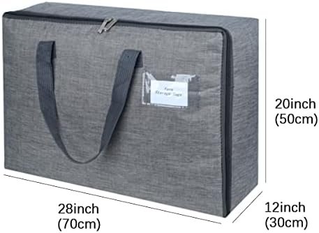 YACQ 2 Pack Large Moisture-Proof Storage Moving Travel Bag for Comforter Pillow Blanket Quilt Bedding Clothes/Water-Resistant Linen Fabric/Storage Container for Closet Under-Bed - Image 4