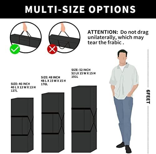 46 Inch Travel Duffle Bag Extra Large Sport Equipment Duffel Bags with 2-way Lockable Zippers - Image 6