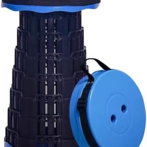 Camping Chair,Camp Stool,Small Folding Chair,Upgraded Collapsible Stool,Portable Folding Stool,Retractable Seat or Foot Rest,Outdoor Fishing Hiking Gardening Travel BBQ-Max 400lbs (Blue)
