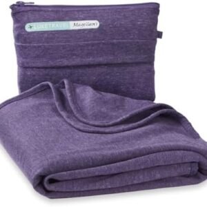 SAGEFINDS Airplane Travel Blanket | Compact Throw Blanket for Camping and Hiking | Converts into a Pillow | Travel Gift | Soft Jersey Knit | Fits in Backpack | Attaches to Luggage | Travel Essential