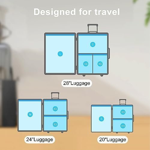 Vacuum Bags for Travel with Hand Pump,Vacuum Travel Bags for Luggage,Vacuum Seal Bags for Clothing,Space Saver Vacuum Storage Bags,Travel Essentials,Clothes,Blankets,Pillows (Combo 12 Pack) - Image 3