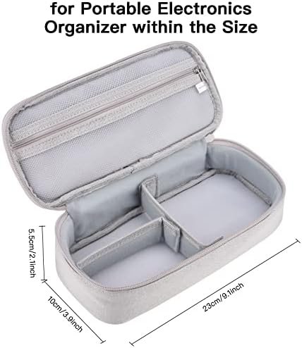 Cord Organizer Travel Case, Portable Tech Organizer Pouch bag for Cable & Charger, Tech Electronics, Travel Essentials (Light Grey) - Image 2