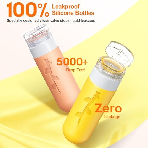 19 Pack travel Bottles for Toiletries, Silicone TSA Approved Travel Size Containers for toiletries Leak Proof Refillable Travel Essentials for Shampoo Conditioner Lotion toiletry bottles - Image 5
