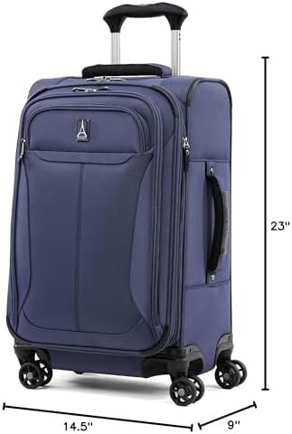 Travelpro Tourlite Softside 21" Expandable Luggage with 4 Spinner Wheels, Lightweight Suitcase, Carry-On, Blue - Image 7