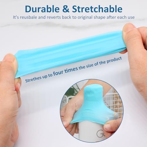 10 Pack Travel Essentials Silicone Bottle Covers, Cruise Ship Essentials, Travel Accessories Luggage for Women Men, Elastic Sleeves for Leak Proofing, Fit Most Travel Size Bottles Toiletries - Image 6