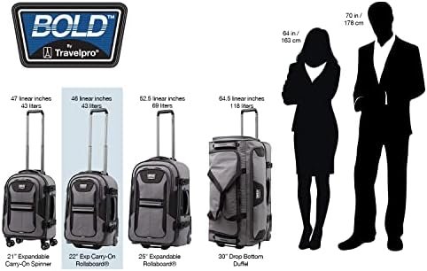 Travelpro Bold Softside Expandable Carry on Rollaboard Luggage, Carry on 22-Inch, Blue/Black - Image 6