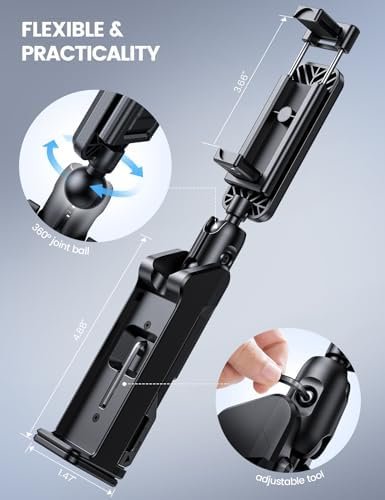 Lamicall Airplane Phone Holder Mount - [2024 Wider Clamp] Travel Essentials with Screw Adjustment Tool - Plane Phone Holder Stand for Flying Desk Home Long Flight Must Haves Accessories for Women Men - Image 5