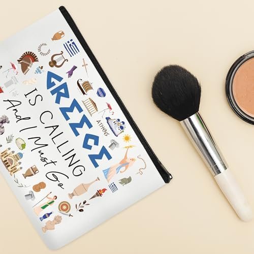 Greece Makeup Bag Gift - Greece Travel Essentials Funny Travel Toiletry Makeup Organizer Zipper Pouch Cosmetic Bag - Image 8