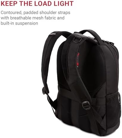 SwissGear Cecil 5505 Laptop Backpack, Black, 18-Inch - Image 5