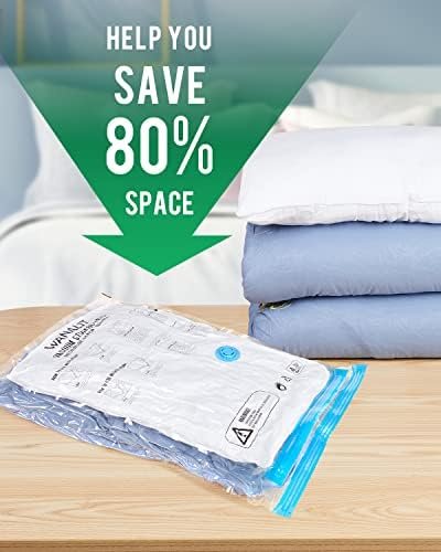 Vacuum Storage Bags with Electric Pump, 28 Pack (5 Jumbo, 5 Large, 6 Medium, 6 Small, 6 Roll Up Bags) Space Saver Bag, Vacuum Sealer Bags for Clothes, Blanket, Duvets, Pillows, Comforters, Travel - Image 7