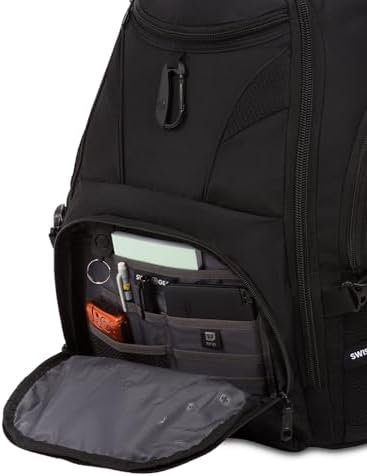 SwissGear 1900 Scansmart TSA 17 Laptop Backpack, Black/Black, 19-Inch - Image 6