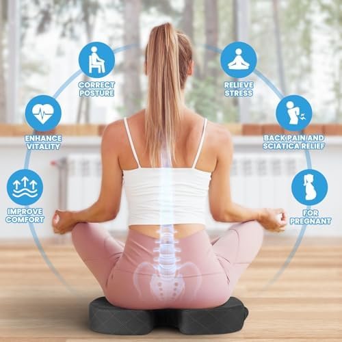 TushGuard Seat Cushion - Memory Foam Cushion for Office Chair, Car Seat, Airplane, Bleacher - Sciatica & Hip & Coccyx Pain Relief Desk Chair Cushion for Long Sitting Office Workers, Car Drivers - Image 4