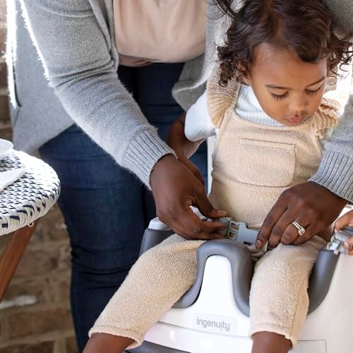 Ingenuity Baby Base 2-in-1 Booster Feeding and Floor Seat with Self-Storing Tray - Mist - Image 9