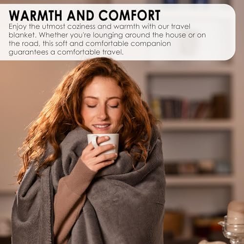 2-in-1 Travel Blanket and Pillow Set Portable Travel Pillow and Soft Blanket with Bag Flight Essentials Car Pillow Travels Gifts Accessories - Image 6