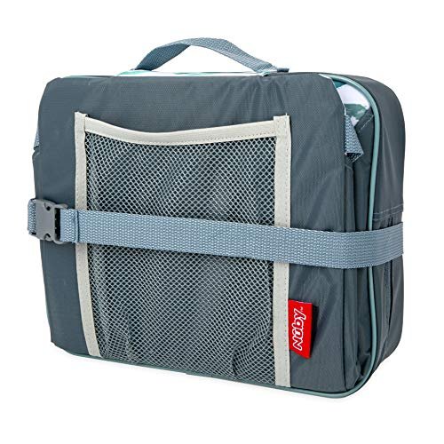 Nuby Easy Go Booster Seat - Travel Booster Seat for Babies and Toddlers - Holds Up To 50 Pounds - 9+ Months - Gray Chevron - Image 8
