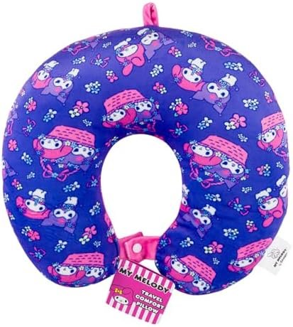 Hello Kitty and Friends Neck Pillow and Blanket Set - Bundle with Hello Kitty Travel Neck Pillow, My Melody Fleece Blanket, Tattoos, Sticker Activity Book, More | Hello Kitty Travel Accessories - Image 2
