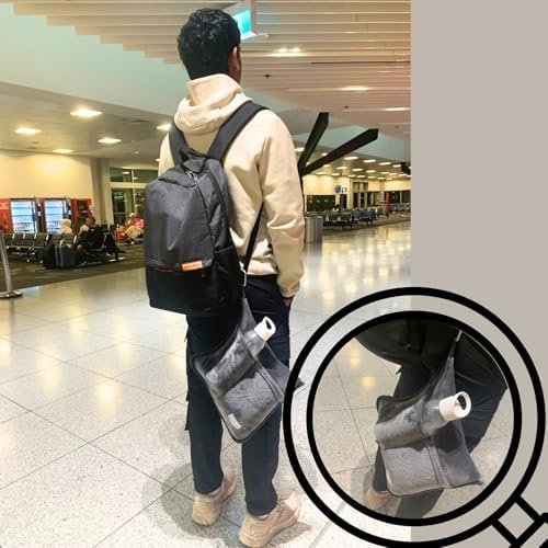 Travel Blanket Airplane Compact with Bag - Packable 2 in 1 Pillow and Blankets Set - Flight Organizer & Travel Essentials with Luggage Sleeve Pockets & Backpack Clip - for Plane, Car, Camping & Home! - Image 5