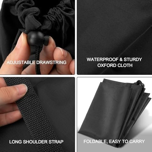 Large Camping Chair Replacement Bag for Coleman Camp Chairs, Folding Camp Chair Carrying Bag, Portable Outdoor Beach Camping Travel Chair Bag 37.2 inches, Black - Image 3