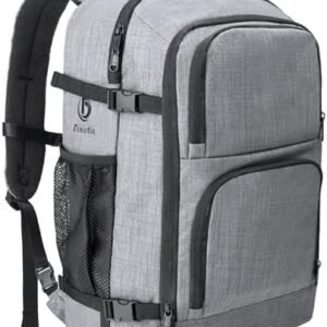 Dinictis 40L Travel Backpack Carry on Flight Approved, Backpack Suitcase for Travel, Personal Item Travel Bag fits 17 inch Laptop- Grey