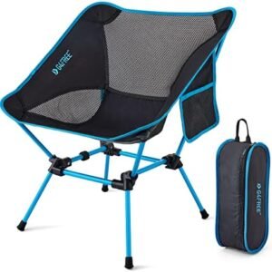 G4Free Folding Camping Chairs, Ultralight Compact Backpacking Folding Chairs Lawn Chairs Heavy Duty 330lbs with Side Pockets Packable for Outdoor Camp Travel Beach Picnic Gardening Travel Hiking